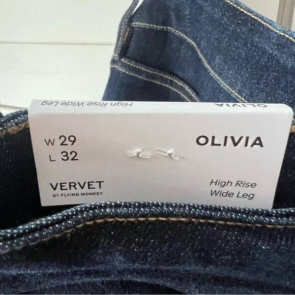 Vervet by Flying Monkey Wide Leg Stretch Cuffed Jean - Brilliant Jewel - Picture 5 of 10